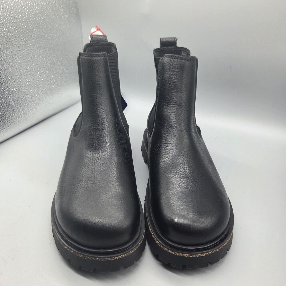 Birkenstock Highwood Women Boots Black Leather Pull On Gore Rugged 8/39 M NEW - Picture 3 of 8